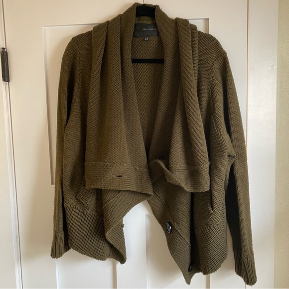 Kai-aakmann Draped Cardigan - Green - Picture 1 of 3